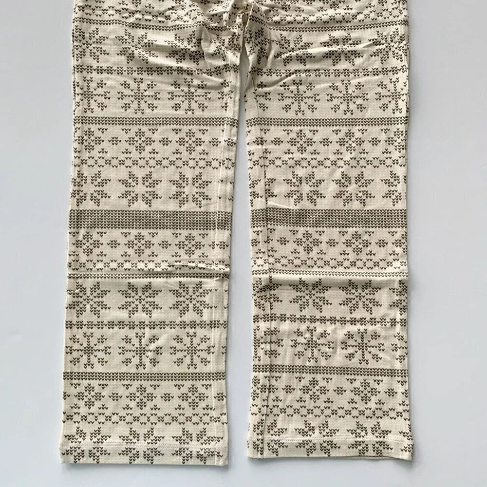 Kate Quinn Organics Fennel Nordic Snowflake Relaxed Button Pants 6 Years